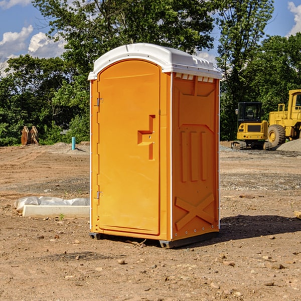 how often are the porta potties cleaned and serviced during a rental period in Hallock IL